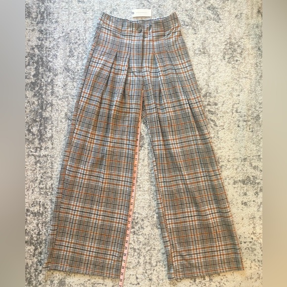 NWT Anthropologie Maeve Plaid Wide Leg Pants - Picture 6 of 13
